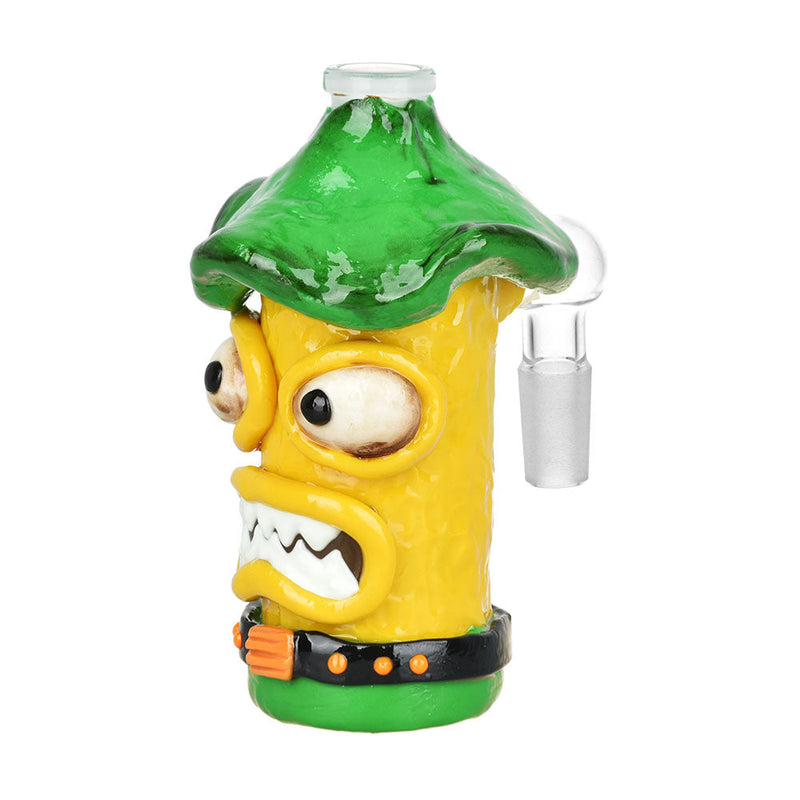 Shroom Monster Glass & Enamel Ash Catcher - 4.75" / 14mm M / 90D / Colors Vary - Headshop.com