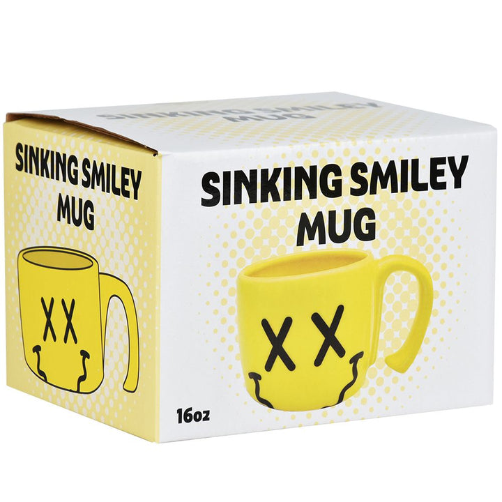 Sinking Smiley Ceramic Mug - 16oz - Headshop.com