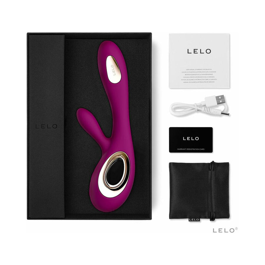 LELO SORAYA WAVE Rechargeable Rabbit Vibrator Deep Rose - Headshop.com