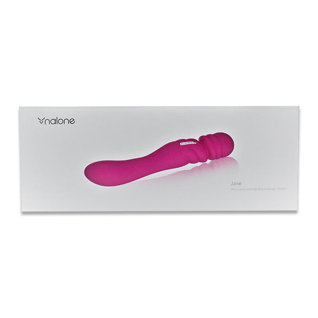 Nalone Jane Rechargeable Silicone Dual Ended Wand Vibrator Pink - Headshop.com