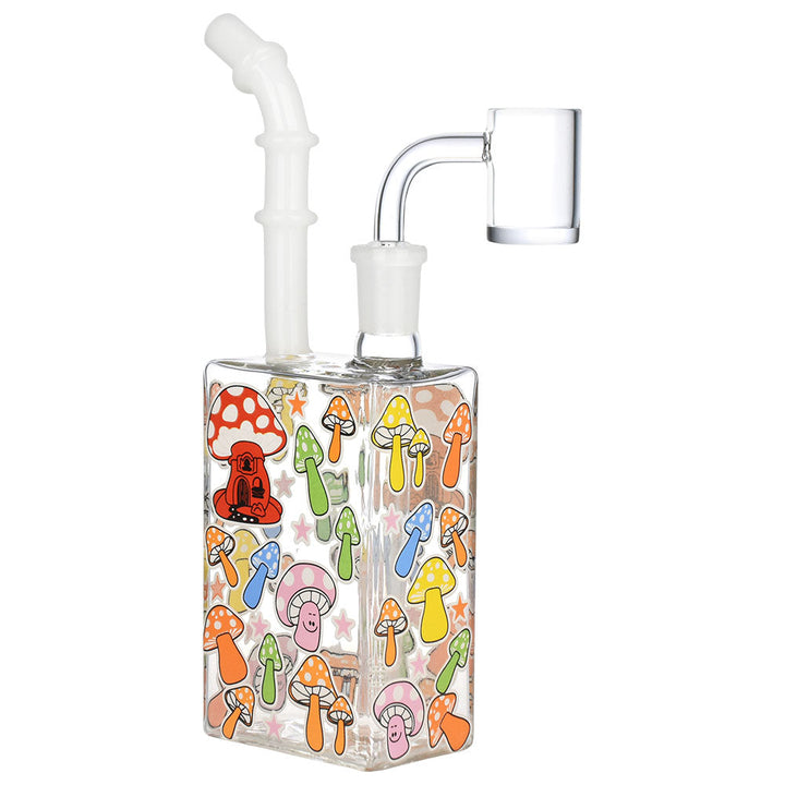 Glow Mushroom Juice Box Dab Rig - 7.5"/14mm F - Headshop.com