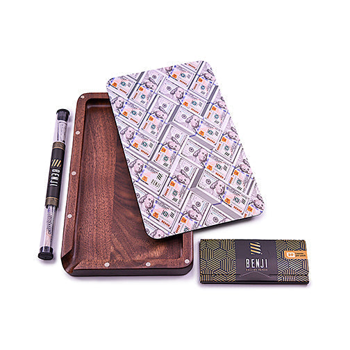Benji - Walnut Tray w/ Magnetic Lid Kit - USD - Headshop.com