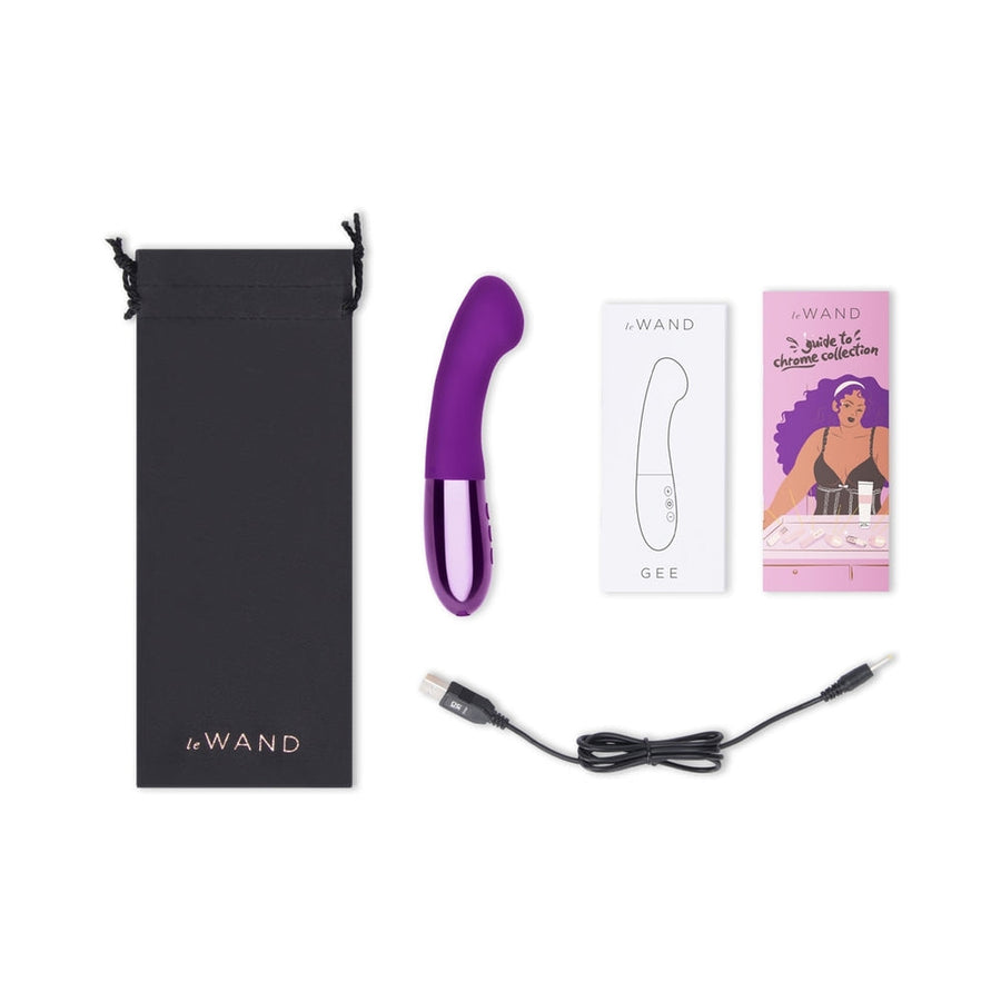 Le Wand Gee Rechargeable Silicone G-Spot Targeting Vibrator Dark Cherry - Headshop.com