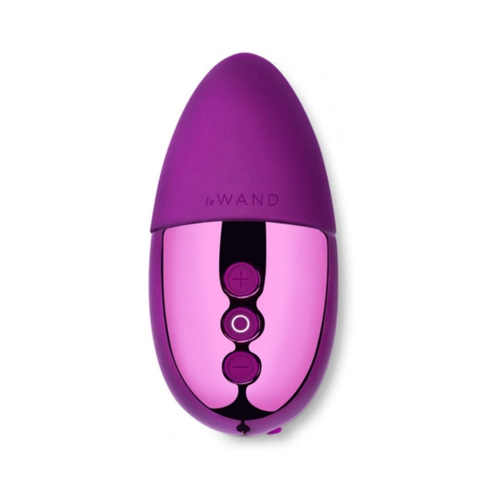 Le Wand Chrome Point Rechargeable Silicone Mini Vibrator Dark Cherry - Headshop.com