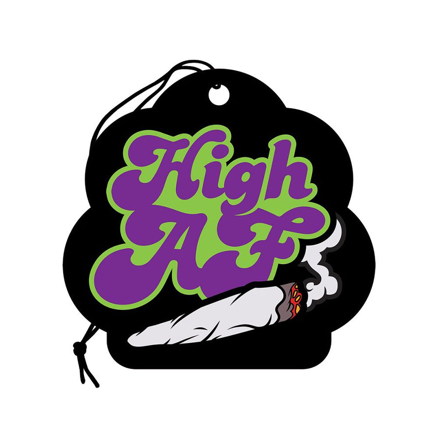 Wood Rocket Car Air Freshener - High AF / Mint Scent / 3.5"x3.5" - Headshop.com