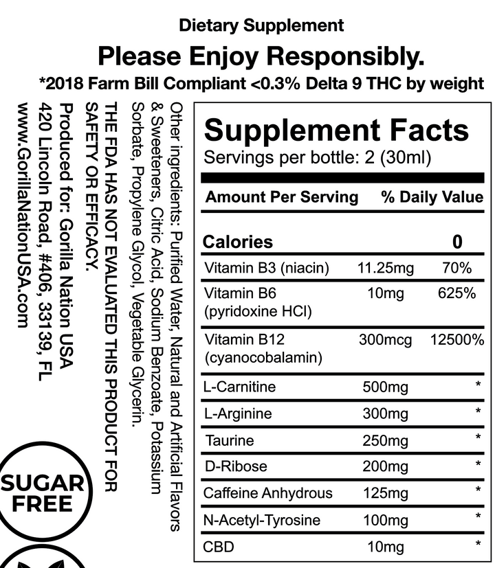 20mg CBD Energy Drink Shots