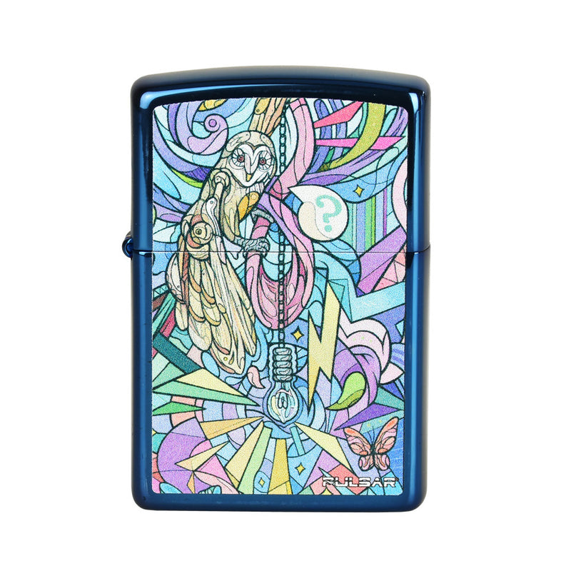 Zippo Lighter | Pulsar Mechanical Birdhouse Owl | Sapphire - Headshop.com