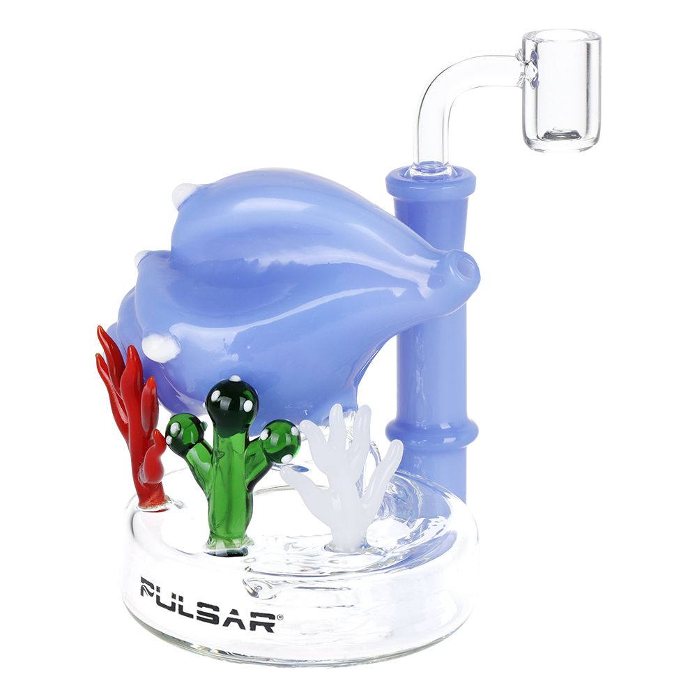 Pulsar Conch Reef Mini Glass Dab Rig - 4" / 14mm F / Colors Vary - Headshop.com