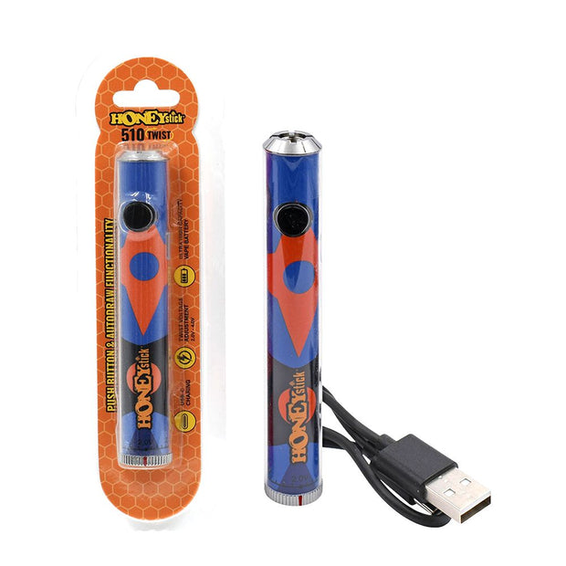 HoneyStick 510 Twist Design Series Battery - 650mAh 15ct - Headshop.com