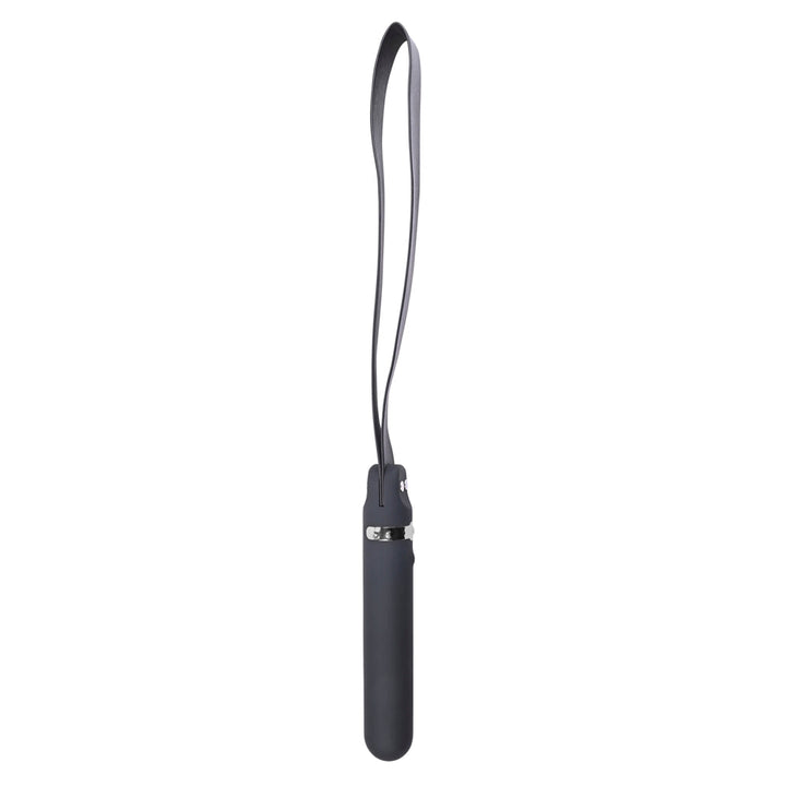 Adam & Eve Spank Me Vibe Rechargeable Silicone Vibrator With Slap Strap End Black - Headshop.com