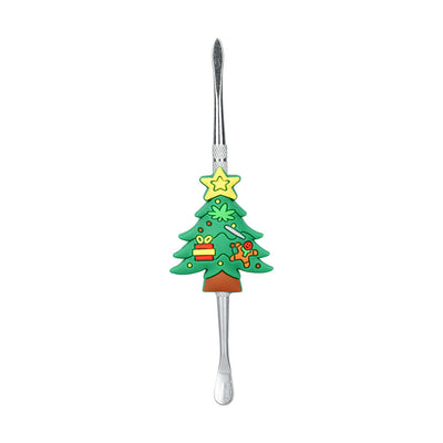 30PC TUB - Christmas Tree Stainless Steel Dab Tool - 4.75" - Headshop.com