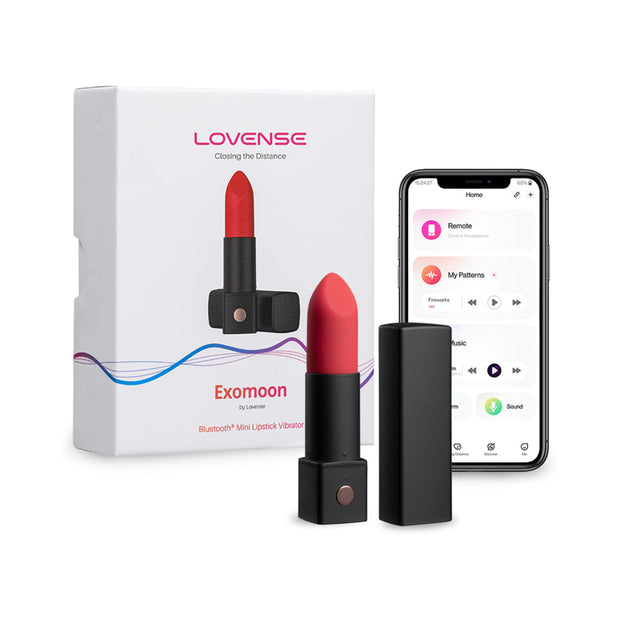 Lovense Exomoon Bluetooth Mini Lipstick Vibrator - Headshop.com