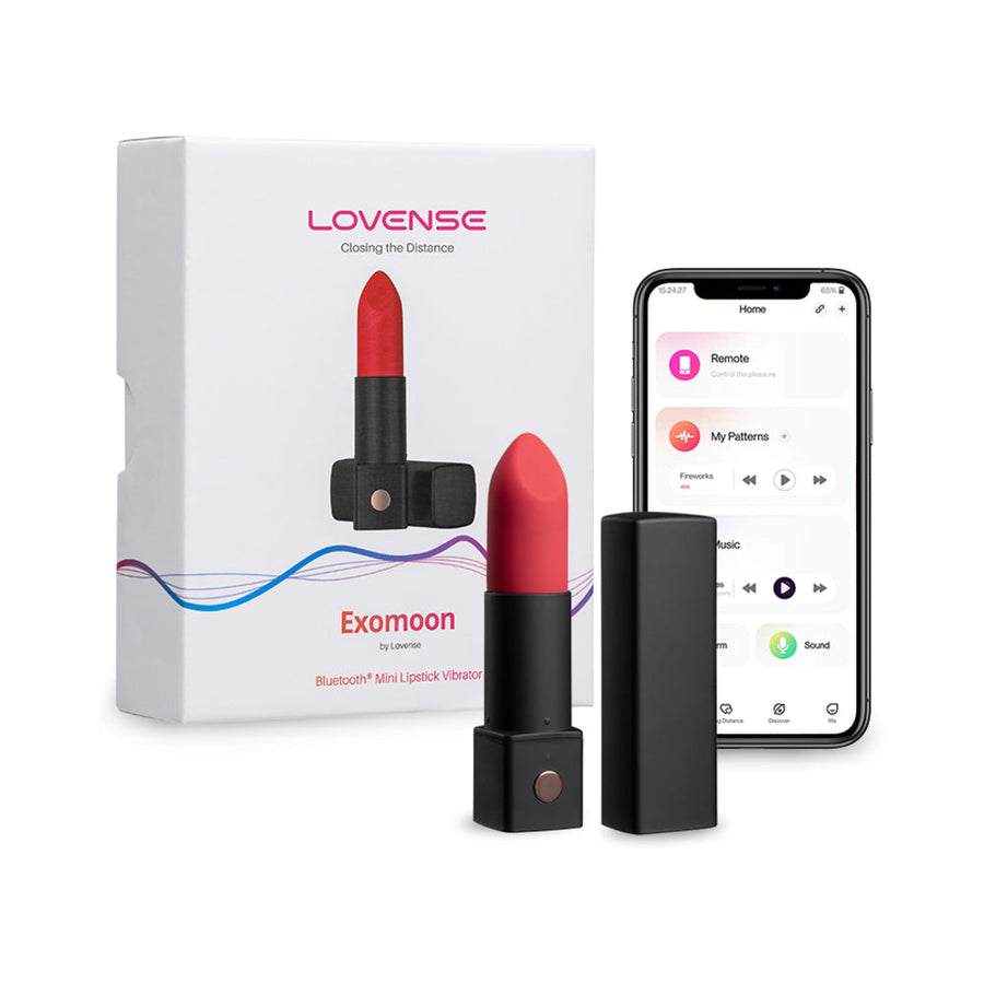 Lovense Exomoon Bluetooth Mini Lipstick Vibrator - Headshop.com