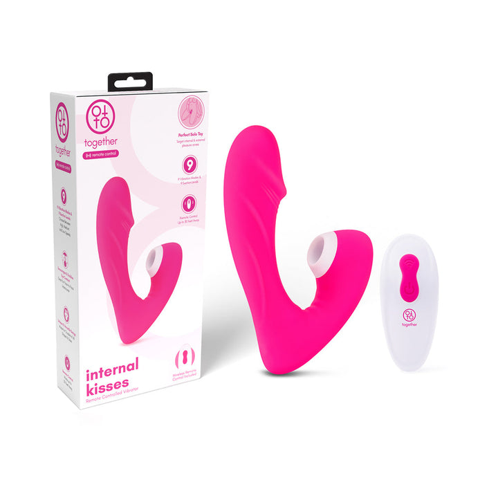Together Internal Kiss Remote Control Vibe Pink - Headshop.com
