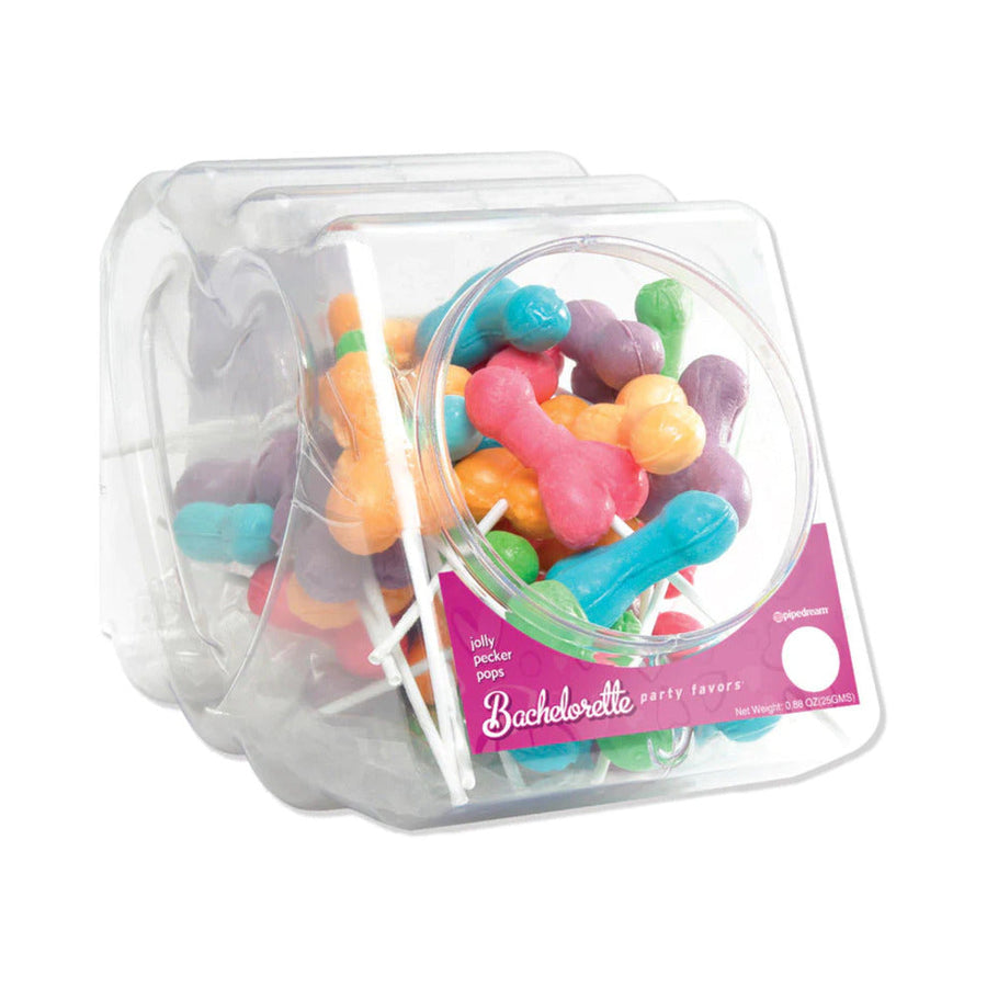 Pipedream Bachelorette Party Favors Jolly Pecker Pops 50-Piece Display Bowl - Headshop.com