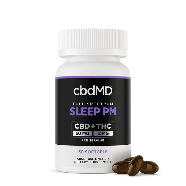 cbdMD CBD Sleep Softgels - 1500MG (Broad or Full Spectrum) - Headshop.com
