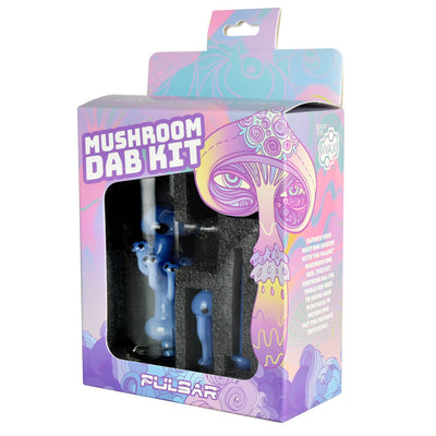 Pulsar Mushroom Dab Rig Kit - 6.25"/14mm F/Colors Vary - Headshop.com