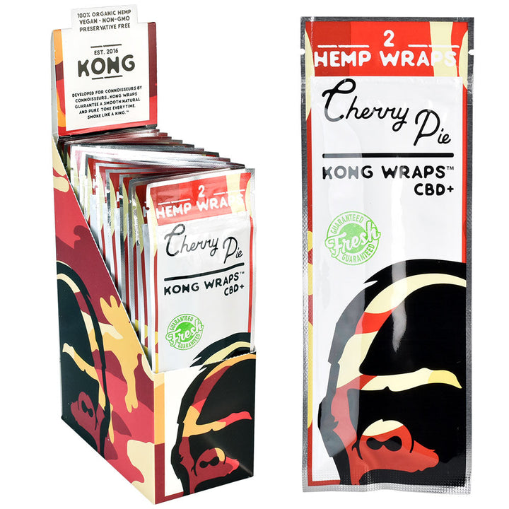 25PC DISP- Kong Organic Hemp Wraps - 2pk - Headshop.com