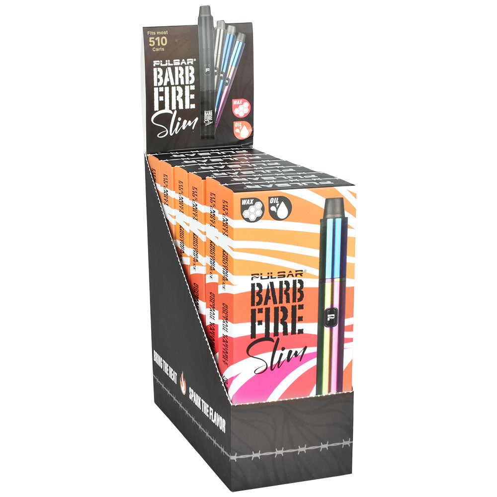 Pulsar 6PC DISPLAY - Barb Fire Slim Variable Voltage 2-in-1 Vape - 800mAh - Headshop.com