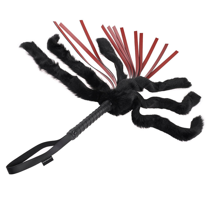 Sportsheets Saffron Faux Fur Flogger with Faux Leather Strands - Headshop.com