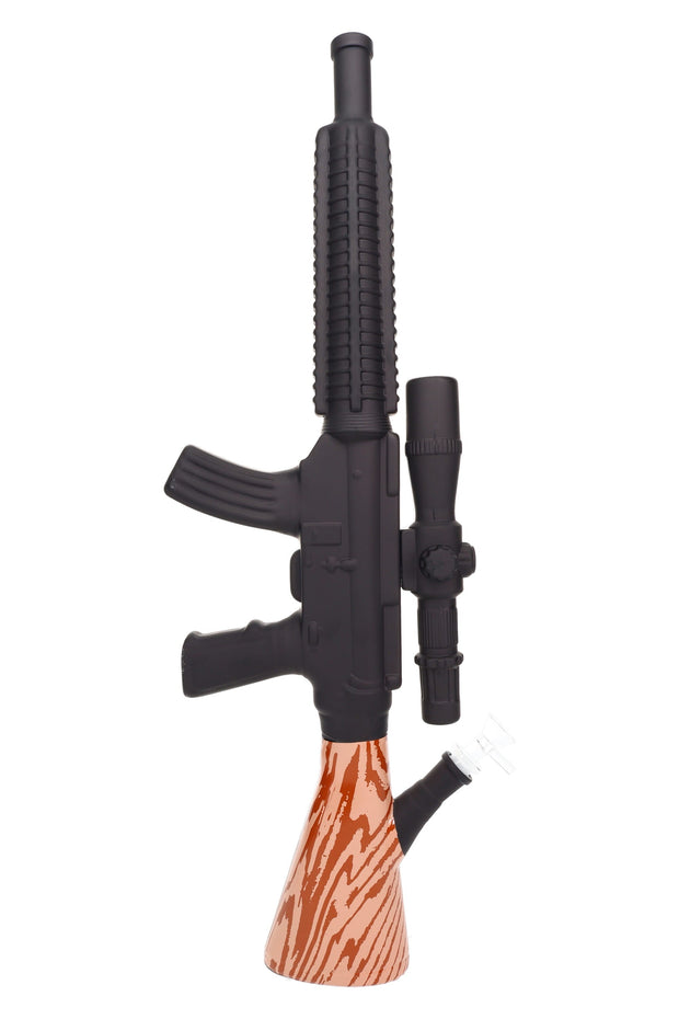 Rifle Beaker Bong “Countertop Cannon” – 24″ – Thick Glass - Headshop.com