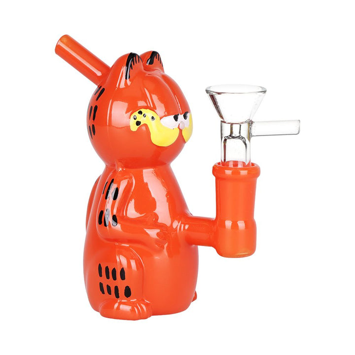 SeshGear Lasagna Lovin' Cat Glass Water Pipe - 4.5" / 14mm F