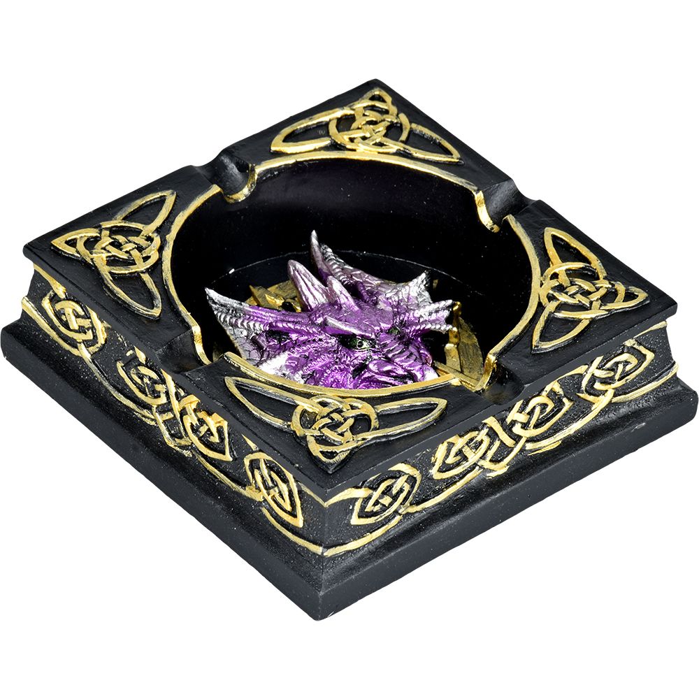 Celtic Dragon Polyresin Ashtray - 4.5" - Headshop.com