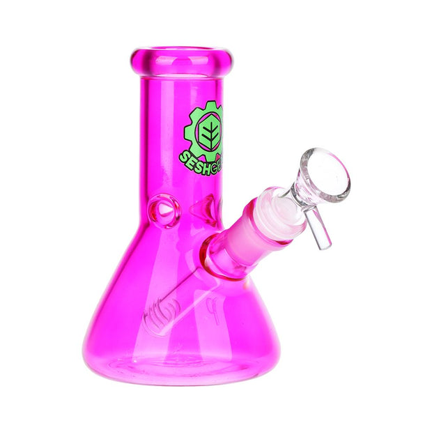 SeshGear Shorty Beaker Color Glass Water Pipe | 5.75" | 14mm F - Headshop.com