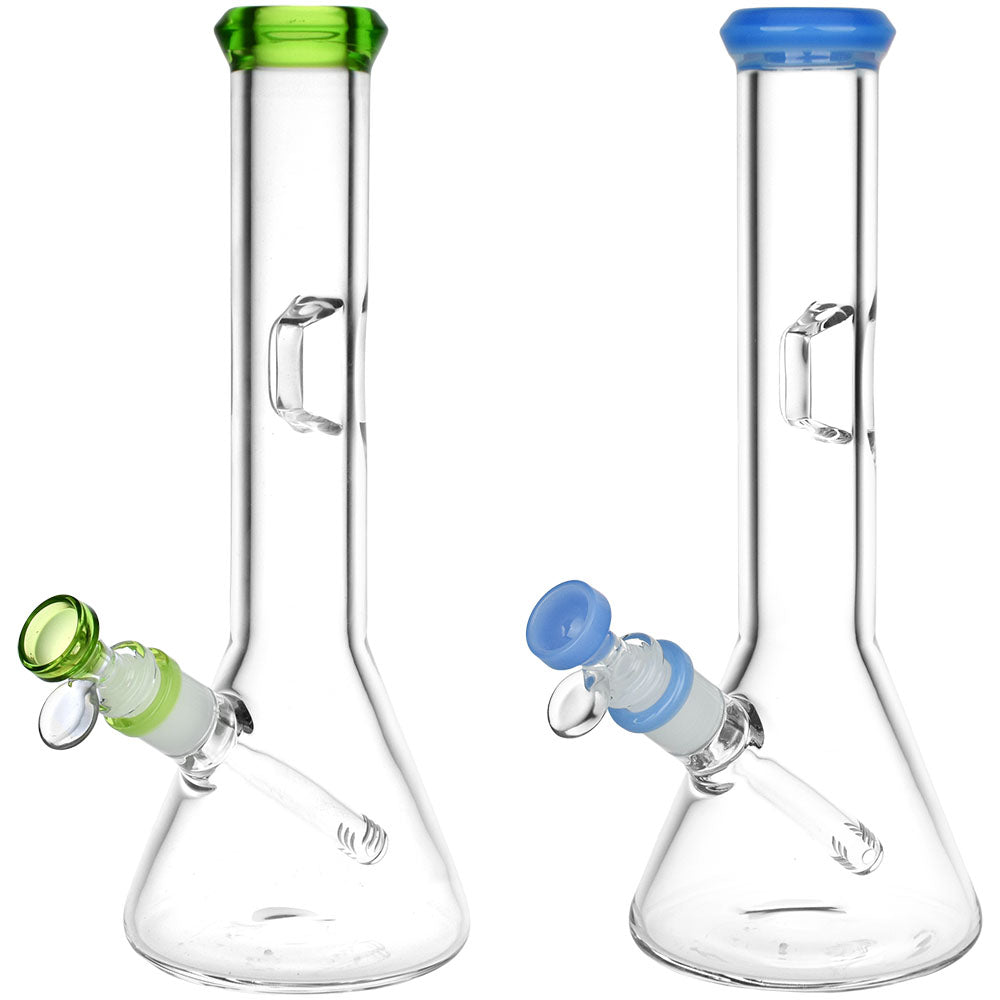 Fresh Press Beaker Glass Water Pipe - 11.75" / 14mm F / Colors Vary - Headshop.com