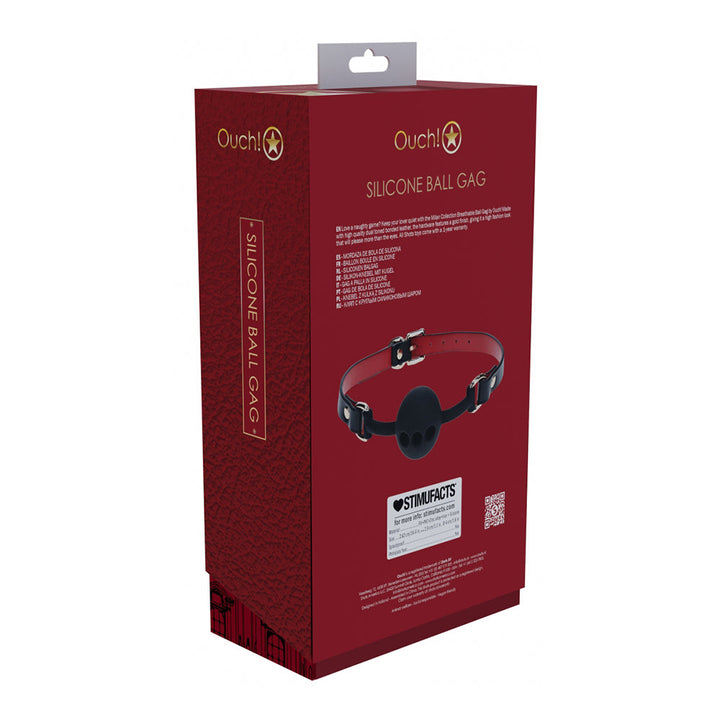 Ouch! International Milan Collection Silicone Ball Gag - Headshop.com