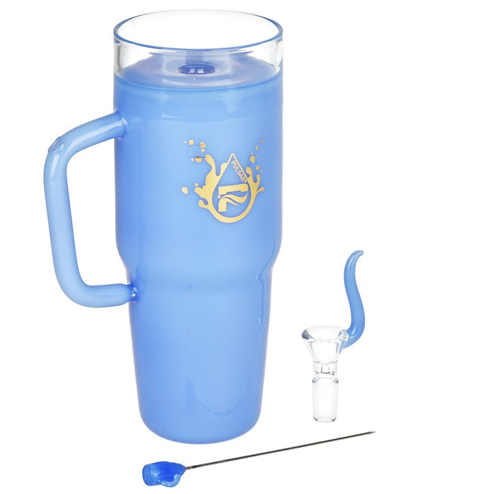 Pulsar Stonely Cup Glass Water Pipe | 8.5" | 14mm F - Headshop.com