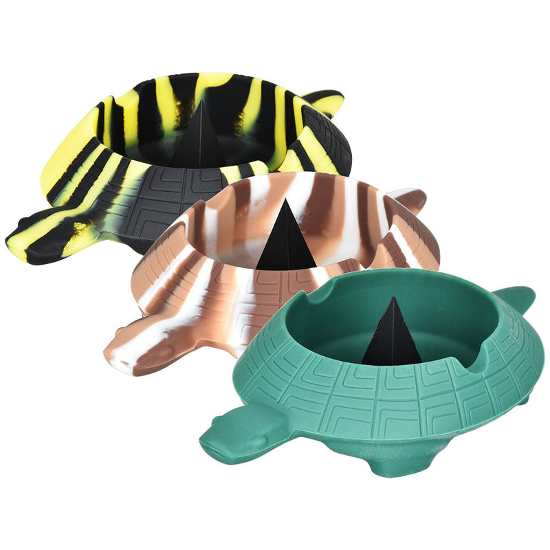 Turtle Shell Silicone Ashtray - 6"/Colors Vary - Headshop.com