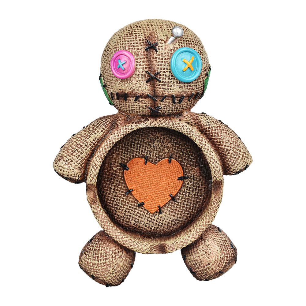Sewn Canvas Doll Ceramic Ashtray - 3.5" - Headshop.com