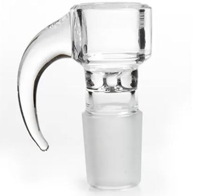 14mm or 18mm Male Joint Clear Glass Arm Handle Bowls - Headshop.com