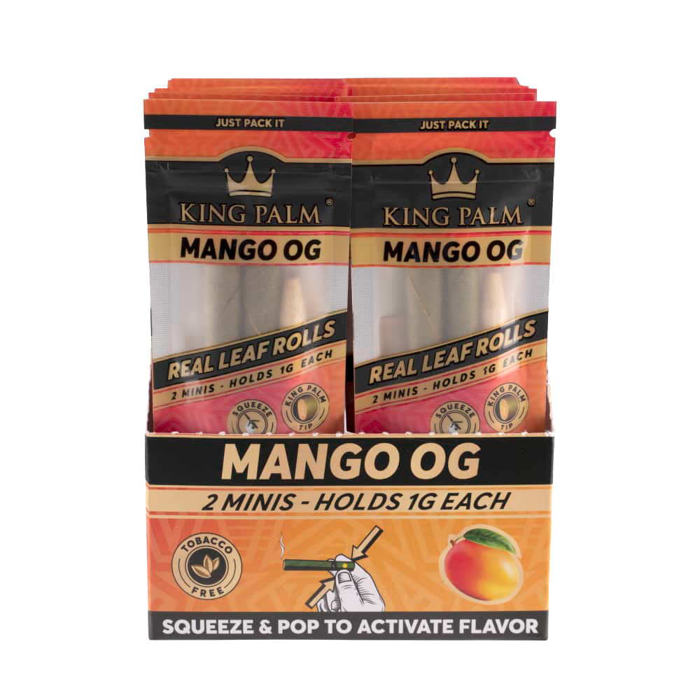 20PC DISPLAY - King Palms Hand Rolled Leaf Mini - 2pk - Headshop.com