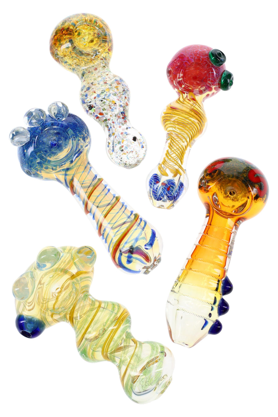 Colorful Glass Hand Pipe “Pocket Swirl” – 4½″ – Assorted Colors - Headshop.com