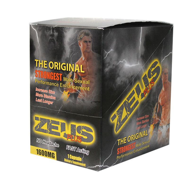 Zeus Plus Male Supplement 1-Pack Pill 25-Piece Display - Headshop.com