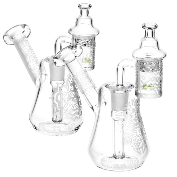 Compact Travel Etched Dab Rig Set - 5.5"/14mm F/Designs Vary - Headshop.com
