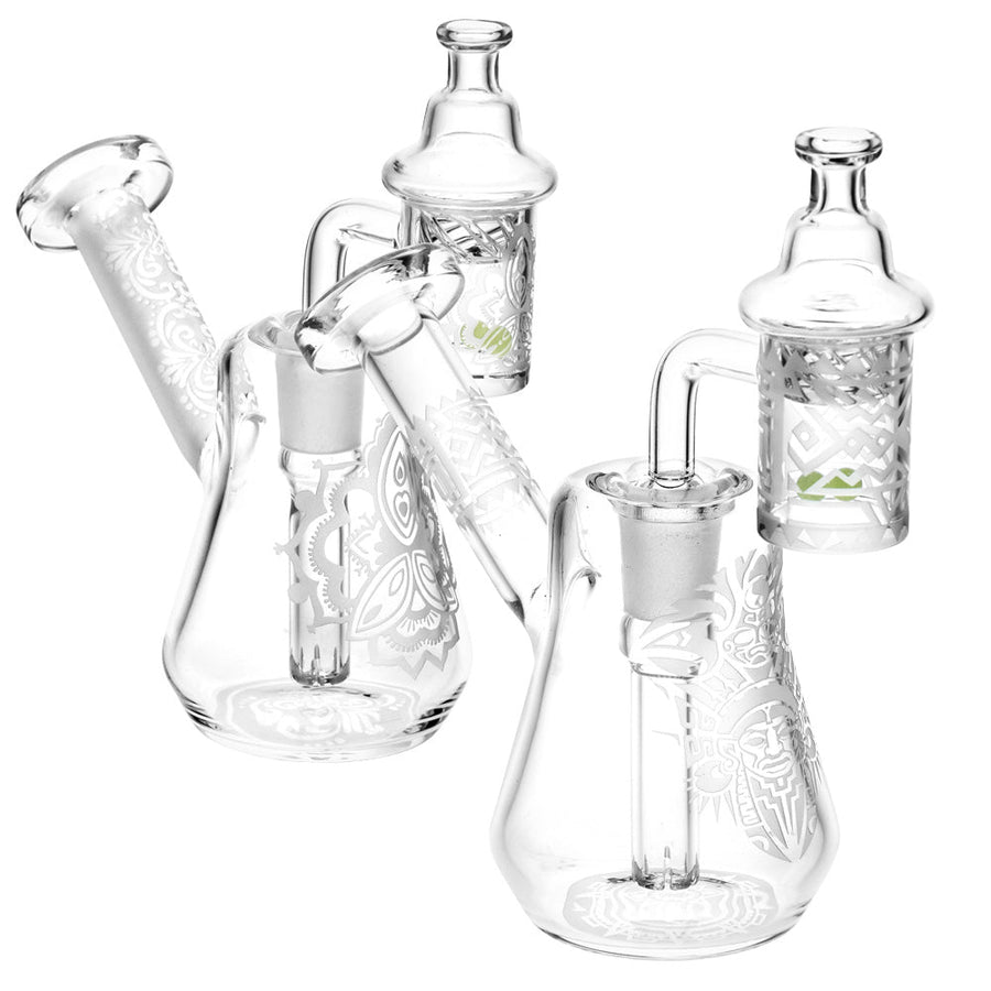 Compact Travel Etched Dab Rig Set - 5.5"/14mm F/Designs Vary - Headshop.com