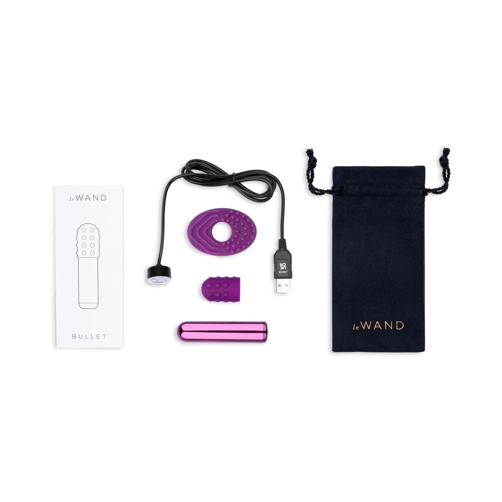 Le Wand Chrome Bullet Rechargeable Vibrator Dark Cherry - Headshop.com