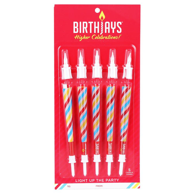 5PC PACK - BirthJays Birthday Pre-Roll Candle Cones - King Size - Headshop.com