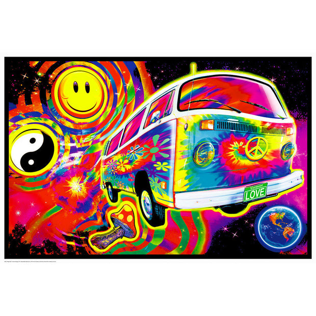 Magic Bus Non-Flocked Blacklight Poster - Headshop.com
