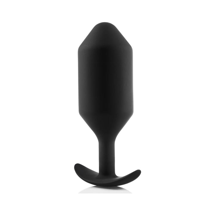 b-Vibe Snug Plug 7 Weighted Silicone Anal Plug Black - Headshop.com