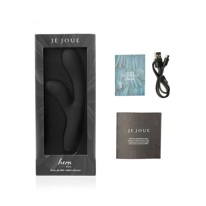 Je Joue Hera Flex Rechargeable Flexible Silicone Rabbit Vibrator Black - Headshop.com