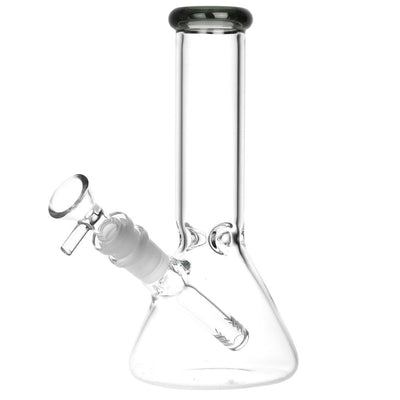 Classic Glass Beaker Water Pipe - 8" / 14mm F / Colors Vary - Headshop.com