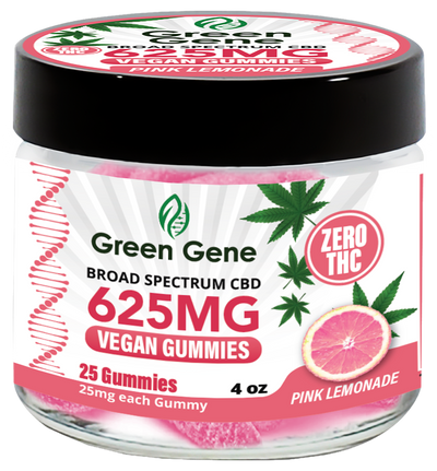 Green Genie CBD Vegan Pectin Infused Gummies w/ B12 Vitamins (625MG - 2500MG) - Headshop.com