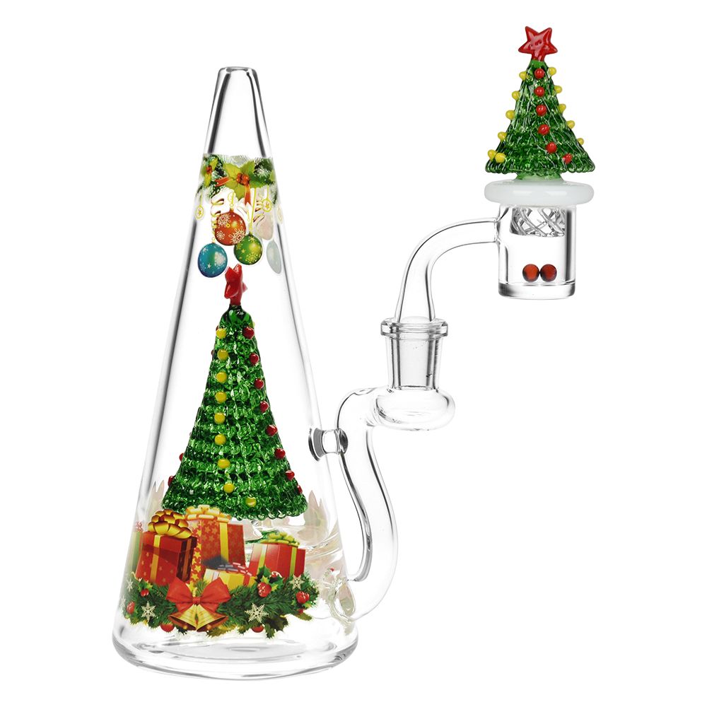 Presents Under The Tree Glass Dab Rig Set - 8" / 14mm F - Headshop.com