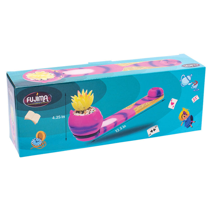Fujima Trippy Cat Incense Burner with Faux Plant - 12.5" - Headshop.com