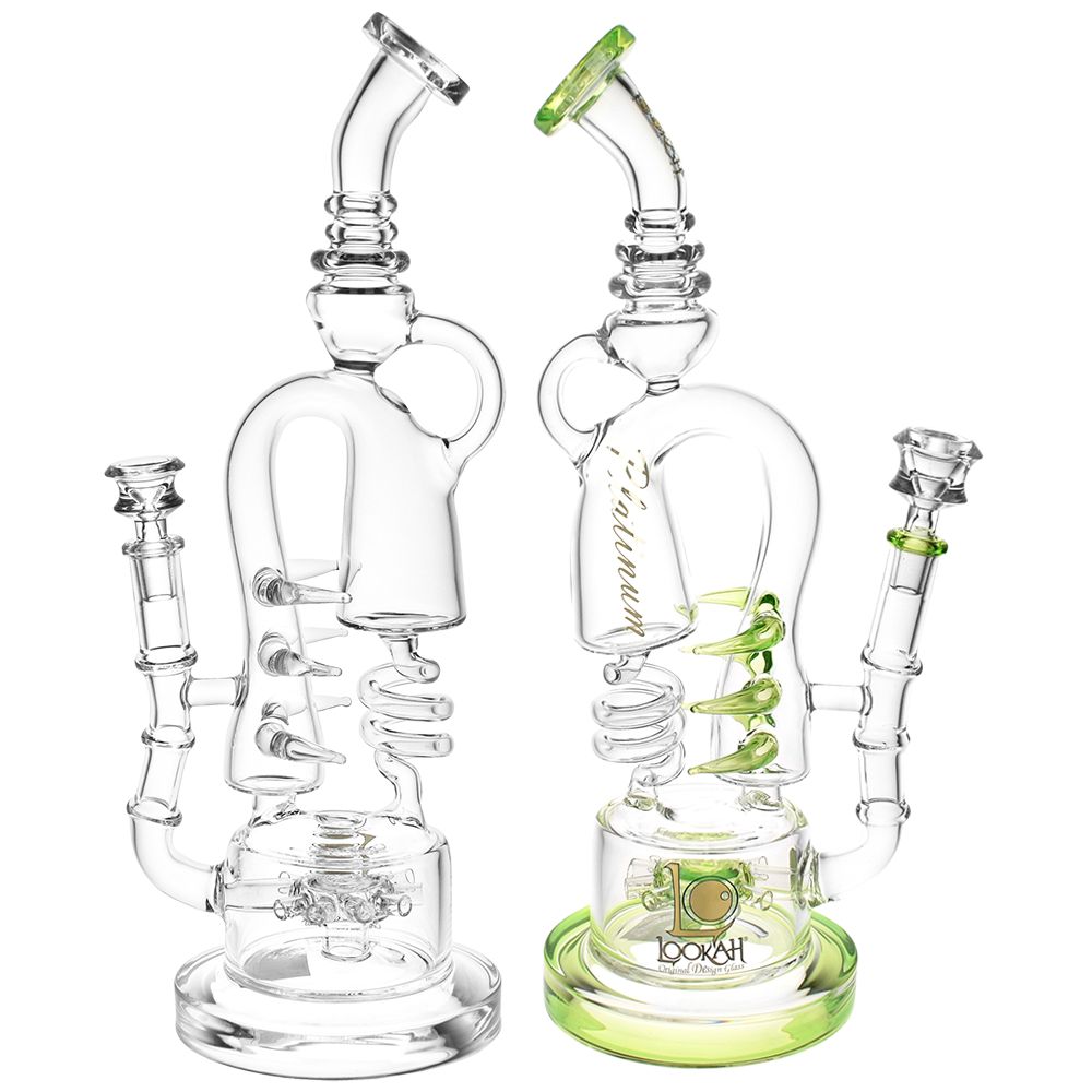Lookah Glass Spiral Recycler Water Pipe | 14.75" | 14mm F - Headshop.com