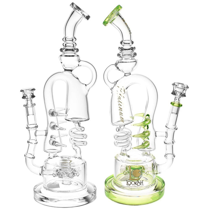 Lookah Glass Spiral Recycler Water Pipe | 14.75" | 14mm F - Headshop.com